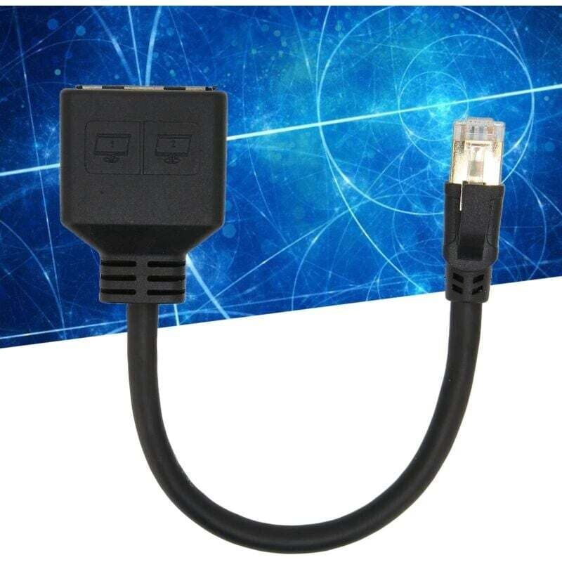 RJ45 Splitter Adapter 1 to 2 Port CAT8 Network Ethernet Splitter for Home Office