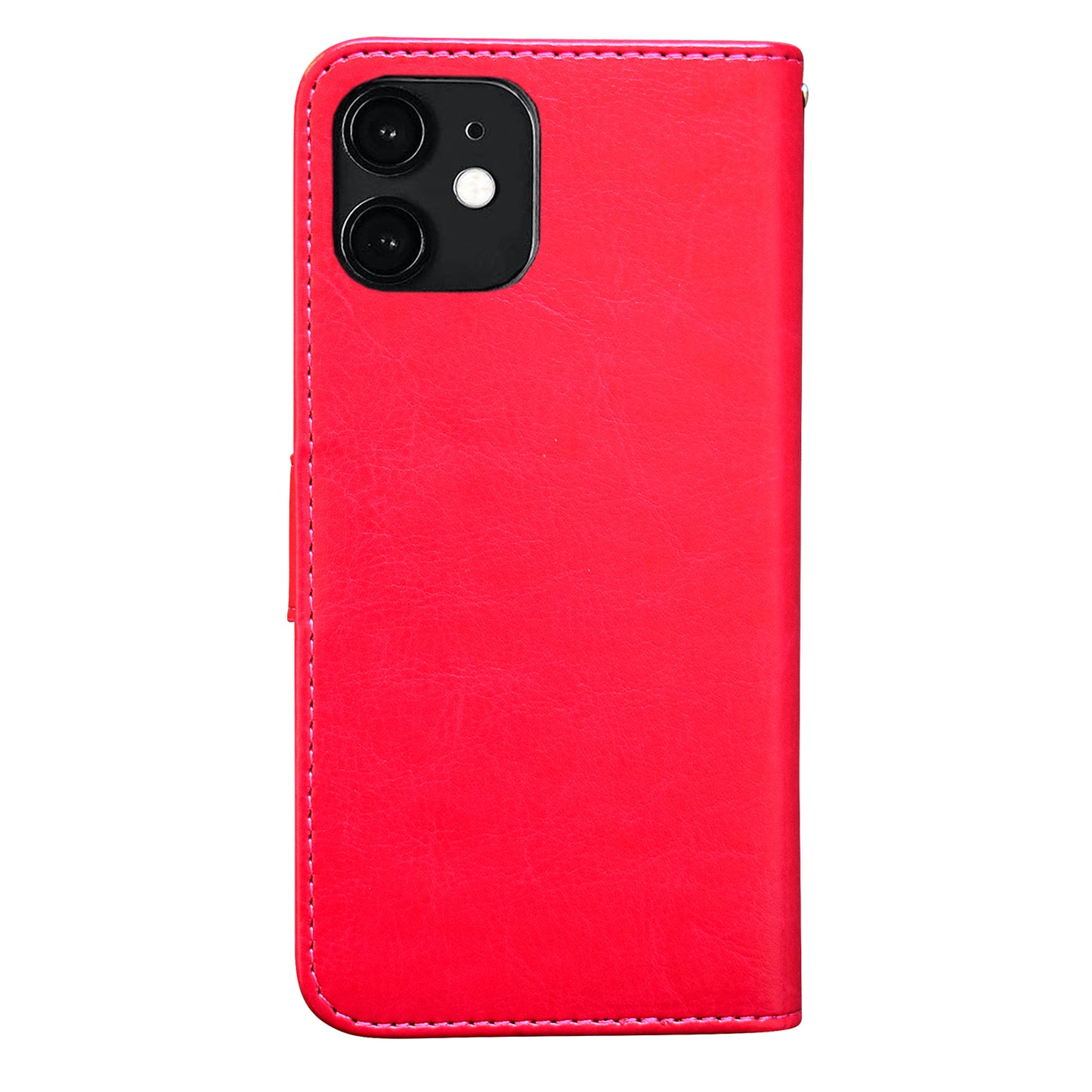 iPhone 12 Leather Case Protection Black Compatible with iPhone 12