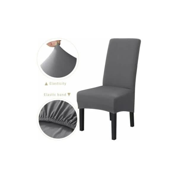Washable Universal Stretch Microfiber Chair Covers 6-Pack
