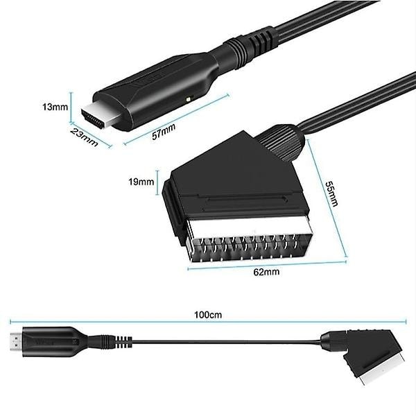 SCART to HDMI Converter Adapter 1080P Plug and Play
