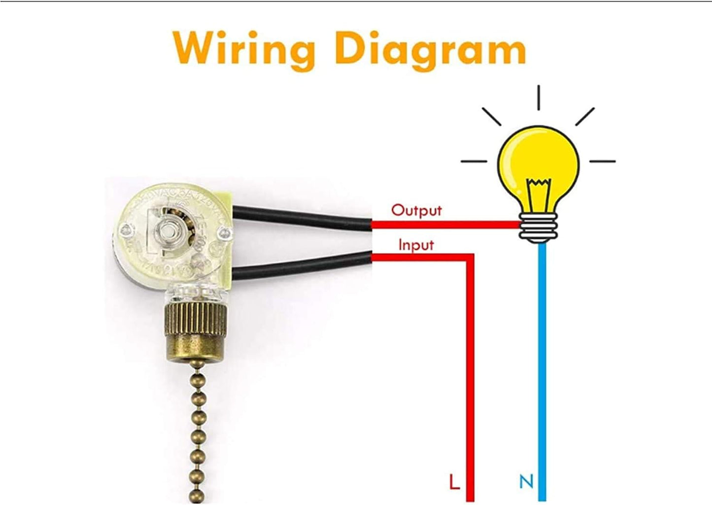 Ceiling Fan Light Switch Zing Ear Pull Chain Switch ZE-109 Fan Light Switch, On-Off Speed with Pull Chain Compatible with Ceiling Light Fans, Lamps and Wall Lights.(Bronze)