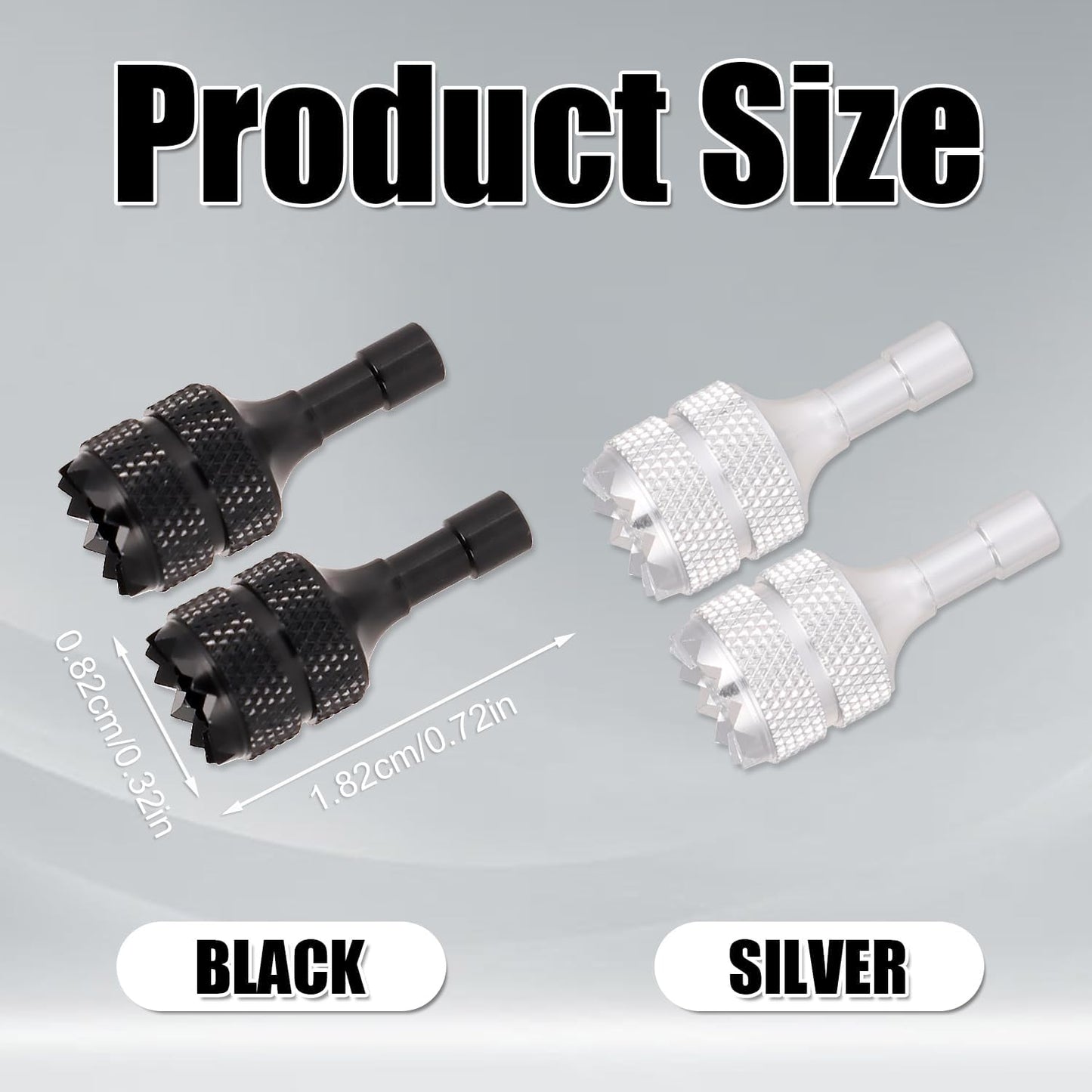 4pcs Drone Controller Sticks, Detachable Drone Remote Joysticks Thumb Rocker Replacement Compatible with DJI Mini 3 Pro Drones DJI RC Smart Controller (Silver, Black)