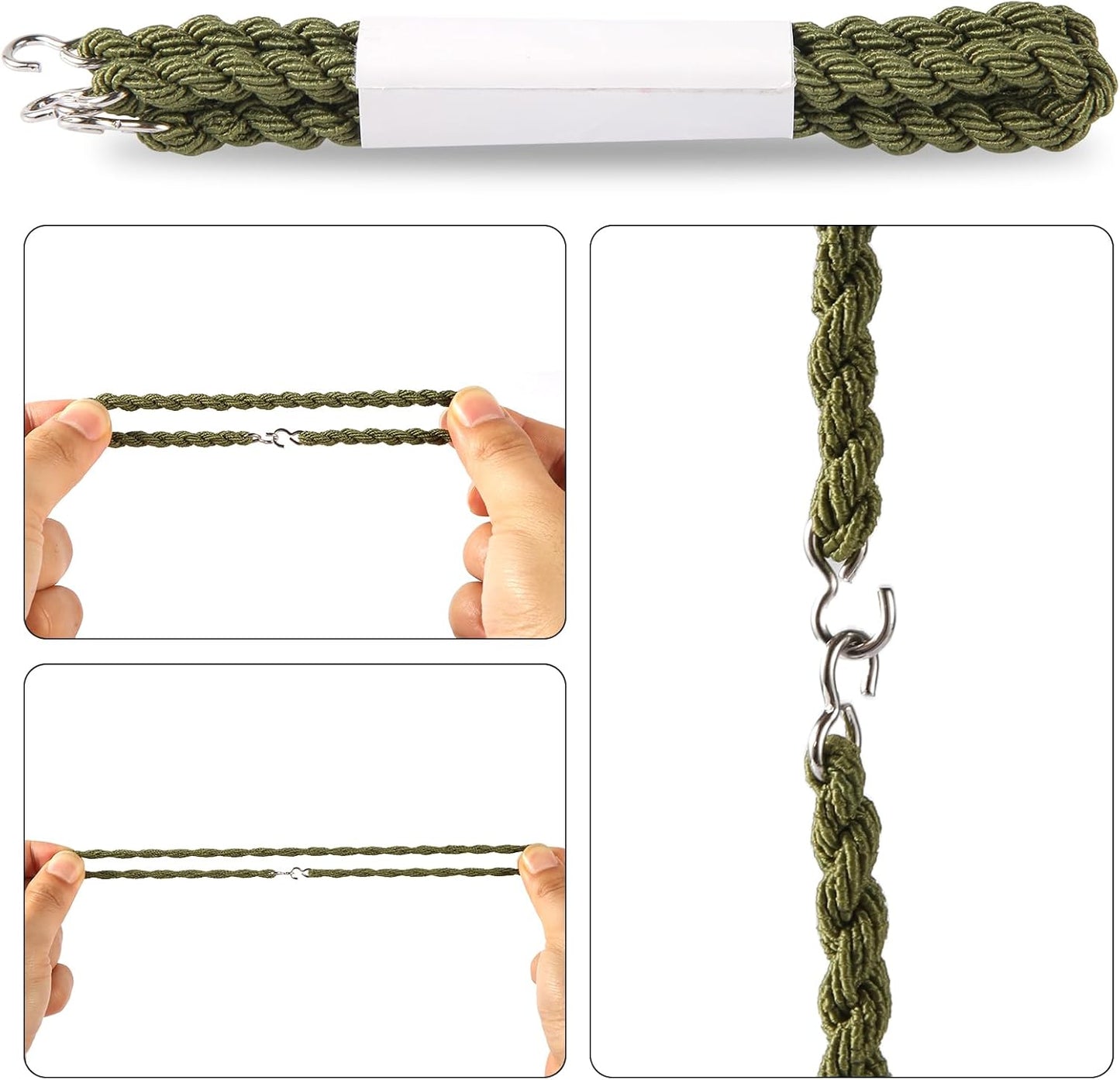 16pcs Boot Straps with Metal Hooks, Military Elastic Trouser Blousers Boot Bands Army Leg Strap Blousing Garters Accessories Part for Men Women Outdoor Skiing (4 Colors)