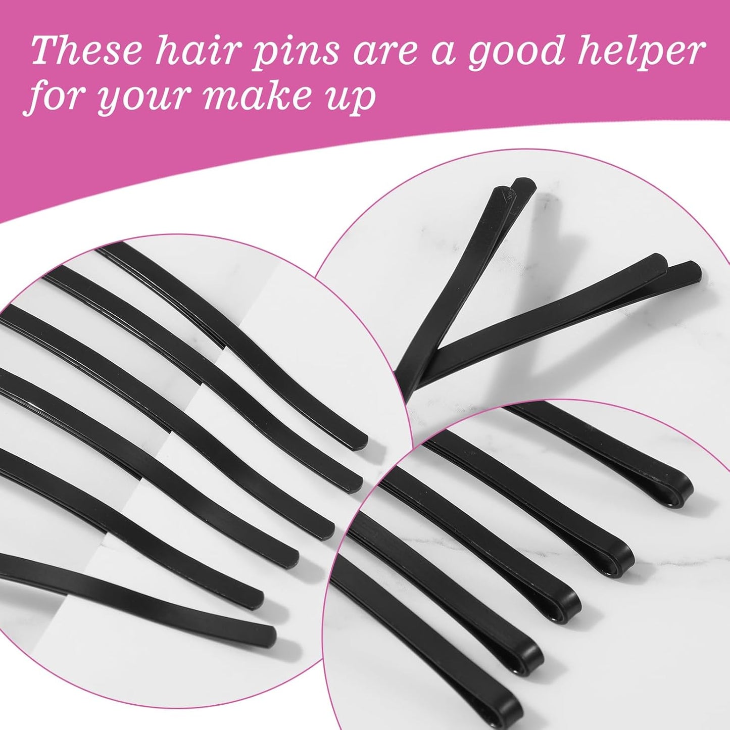 30pcs Black Jumbo Bobby Pins, 3.35 Inch Long Bobby Pins for Thick Updo Hair, Metal Hair Clips Hairpins Hair Accessories for Women, Long Hair Pins Hair Clips Hairpins Hair Accessories