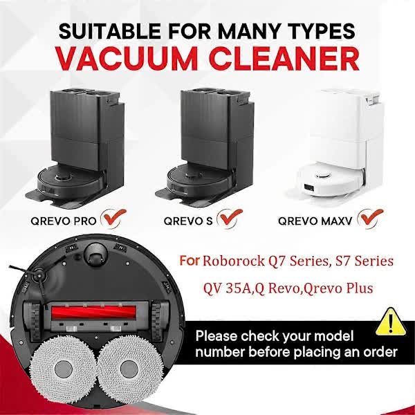 Qrevo S MaxV Pro Plus Q Series S7 Robot Vacuum Compatible Rubber Brushes 6-Pack 35A Parts