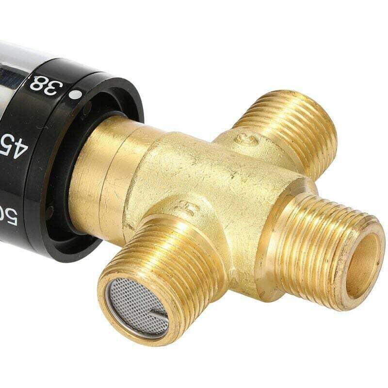 Brass Adjustable Thermostatic Bathroom Faucet Water Mixer Valve with Temperature Control for Hot and Cold Water