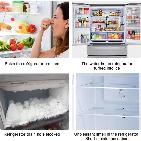 Refrigerator Drain Hole Cleaning Kit 8-Piece Set for Refrigerator Maintenance