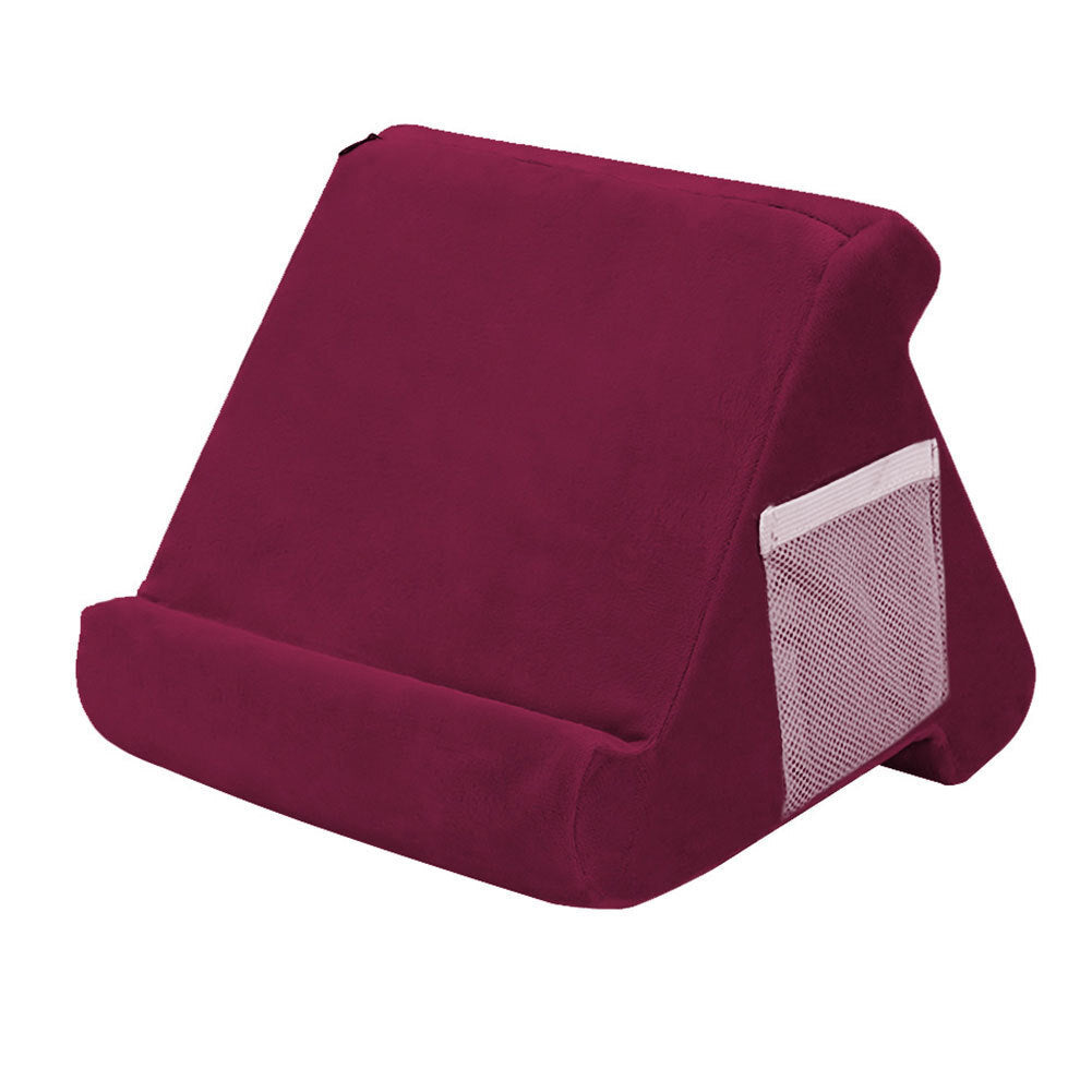 Foldable Tablet Pillow Holder Soft Red iPad Kindle Fire SamsungCompatible with