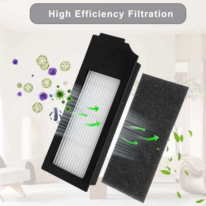 Ecovacs Filter Brush Cloth Replacement Accessory Kit 15 Pieces Compatible with DEEBOT T20 T10 X1 Omni Turbo Plus Robot Vacuum Cleaner