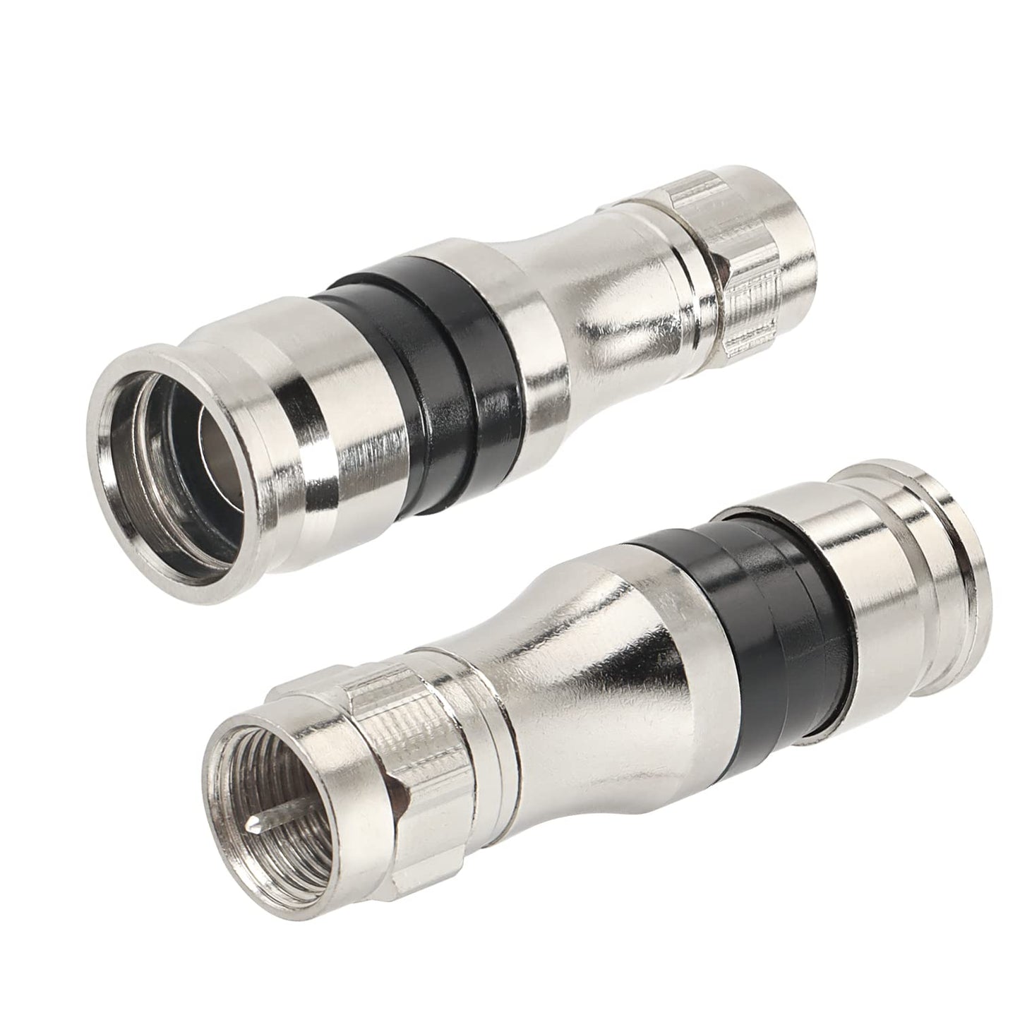 RG11 Connectors 10 Pack,F Type Connectors,RG11 Coax Cable Compression Fitting with Weather Seal O Ring