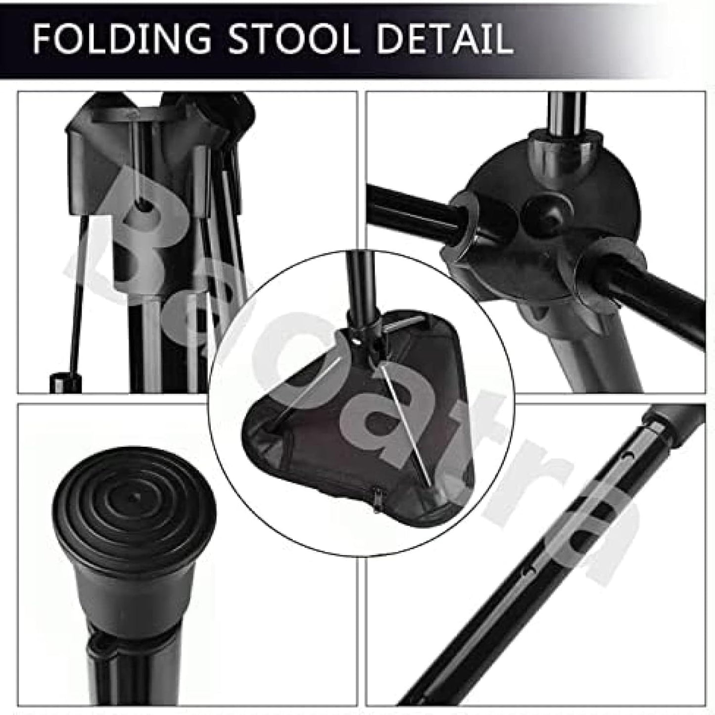 Portable Telescopic Stool - Lightweight Folding Chair for Camping & Fishing - Height Adjustable, Single Leg Tripod Seat - Foldable & Compact Design