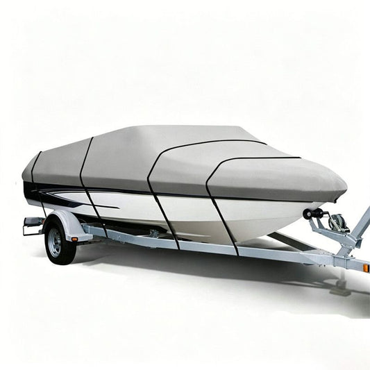 17-19FT：600cm*310cm Boat Cover Trailerable Marine Grade 210D grey
