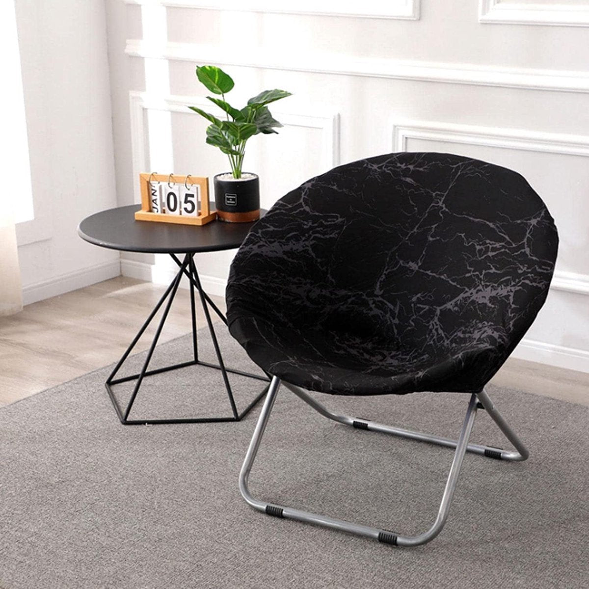 Chair Cover - Round Folding Moon Sun Elegant Stretch Chair Cover - Stretch Disc Chair Cover