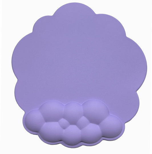 Mouse Pad - Mouse Pad with Wrist Rest - Ergonomic Mouse Pad - Mouse Pad with Leather Surface, Suitable for Computers, Laptops, Office, Home and Travel, with Non-Slip Bottom - Purple