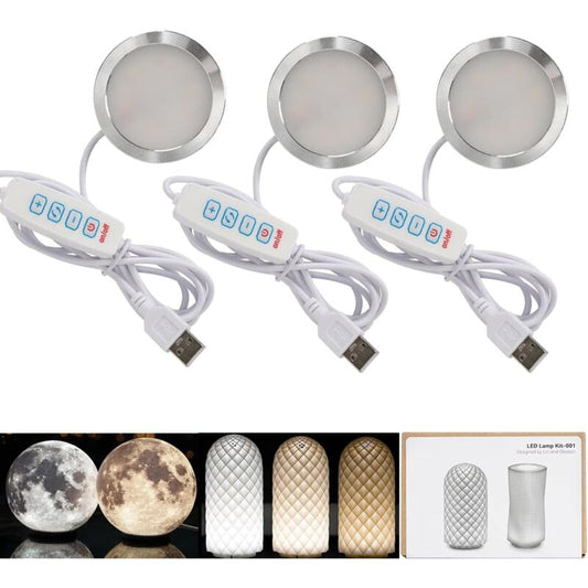 LED 001 Three Colors for Bambu Lab Makerworld 3D Printing Bulb Kit Spare Parts 5V USB Powered Warm Light 3000K