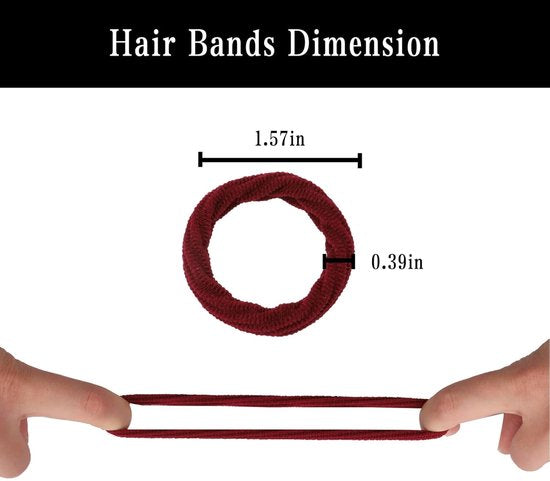 10 Piece Hair Elastic Set – Soft Elastic Hairbands with Pattern – Suitable for Thick, Fine & Curly Hair – Hair Accessories for Girls