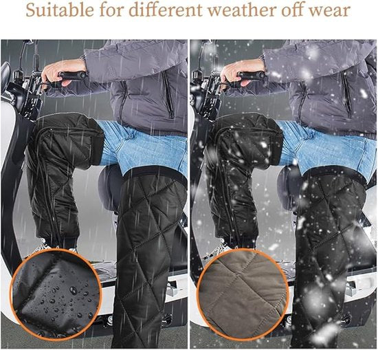 Insulated leg protectors for motorcycle riding - Windproof and waterproof leg protectors - Warm knee protectors for skiing and motorcycling in winter
