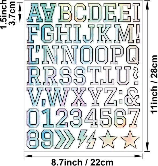 Letter stickers - 10-sheet vinyl letter stickers - 1.5-inch self-adhesive alphabet and number stickers - waterproof - suitable for mailboxes, windows, doors, cars, boats, house numbers (Style B)