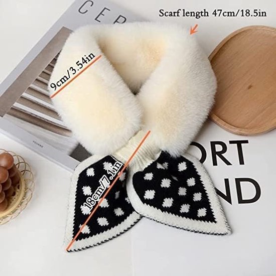 Warm scarf for autumn and winter - Soft and comfortable women's scarf with dotted pattern - Fashionable and versatile winter scarf for everyday use（Khaki）