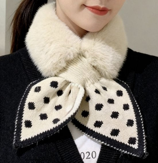 Warm scarf for autumn and winter - Soft and comfortable women's scarf with dotted pattern - Fashionable and versatile winter scarf for everyday use（Khaki）