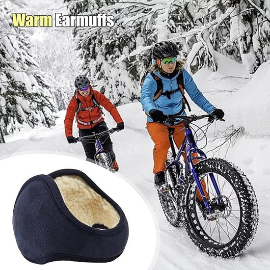 Unisex winter earmuffs - Warm earmuffs suitable for outdoor use - Adjustable, thick fleece earmuffs for head warmth - Suitable for skiing, cycling and outdoor activities