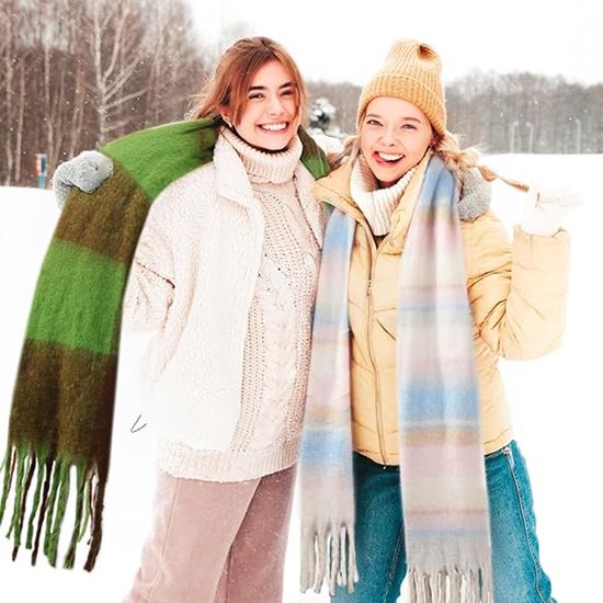 Warm scarf - Colorful winter scarves for women - Warm and thick knitted scarves - Blanket scarves - Stylish Christmas gifts - Gifts for her