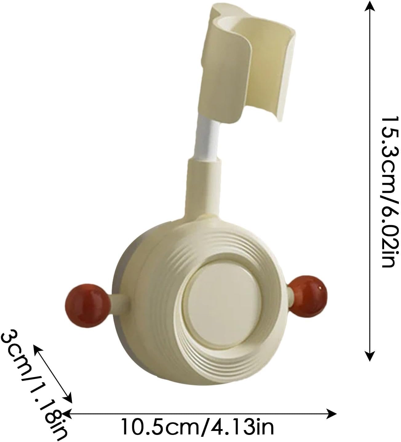 Shower head holder - Shower head holder with suction cup - Wall mounting, adjustable - with suction cup - No bumps - with hook - 1 piece
