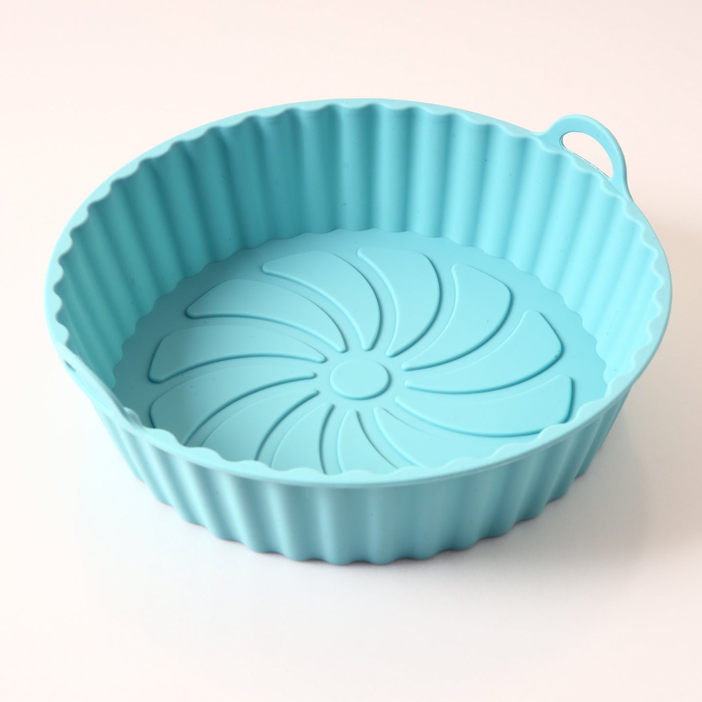 Silicone Airfryer Tray Round - Reusable Basket - Heat Resistant & Dishwasher Safe - Airfryer Accessories - Blue