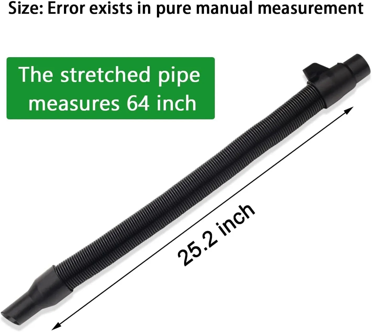 Vacuum Hose Assembly Replacement with Internal Storage Compatible with 18V 28V Wet Dry Vacuums 14 37 0105 Black