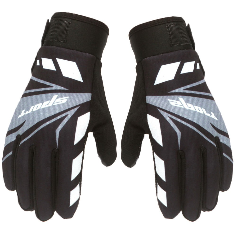 IDALL Ski Gloves Waterproof Gloves Winter Outdoor Men And Women Snow Skating Snowboarding Windproof Warm Ski Gloves Snow Gloves Winter Gloves W-Blue One Size W-Black