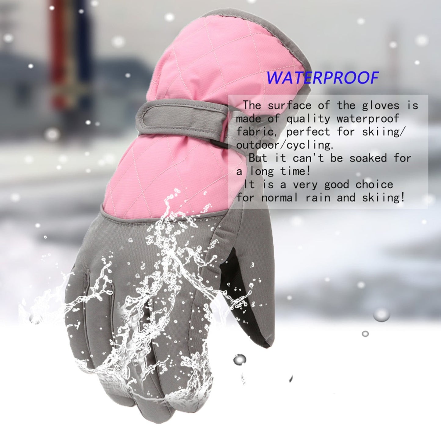 GXWEA Gloves For Kids Toddler Skis Kids Gloves Winter Gloves Thick Gloves Stretchy Warm Gloves Boys Girls 6-24 Months 10-16 Year AHA2 kids snow gloves Pink