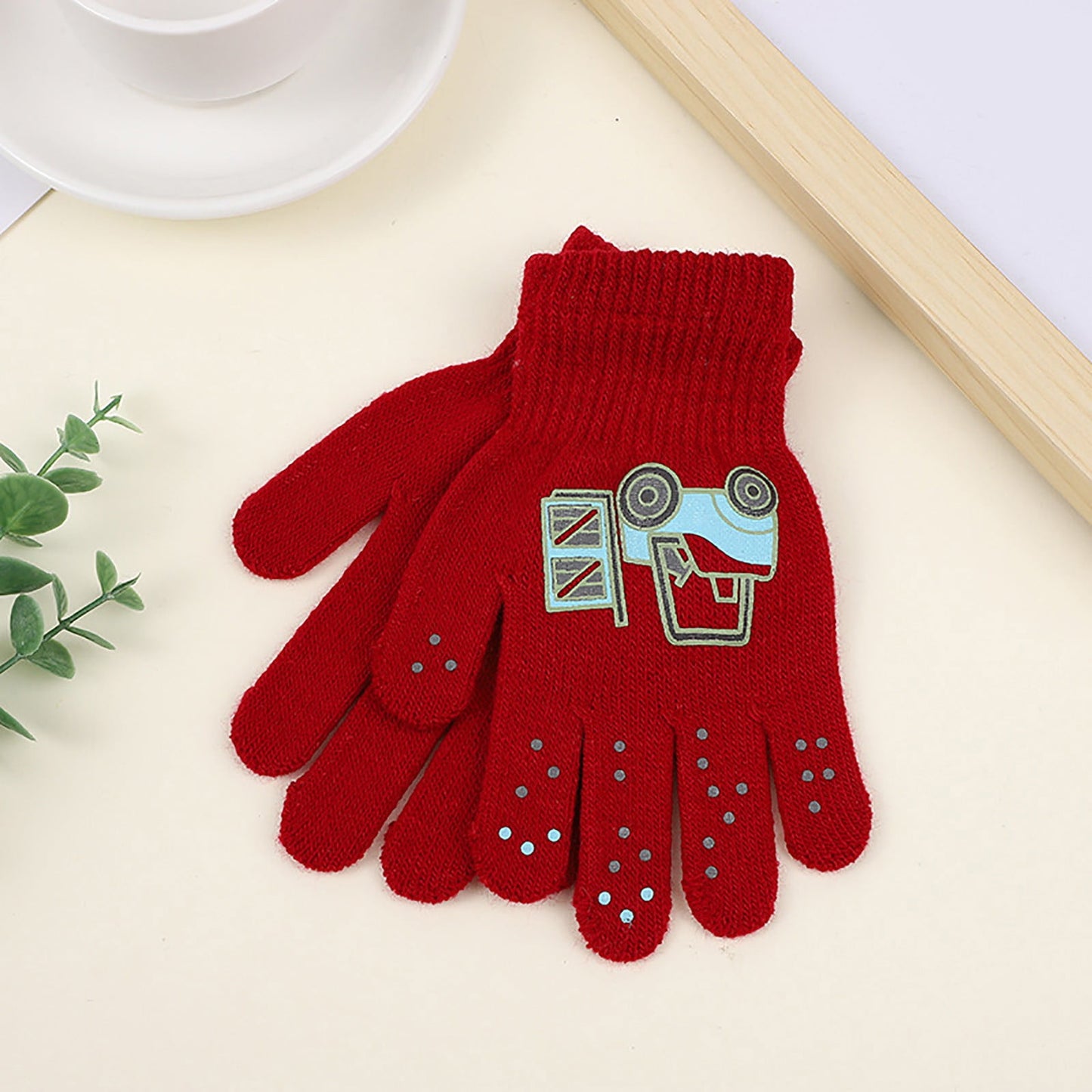 GXWEA Gloves For Kids Toddler Skis Kids Gloves Winter Gloves Thick Gloves Stretchy Warm Gloves Boys Girls 6-24 Months 5-12 years AHA4 kids snow gloves Red