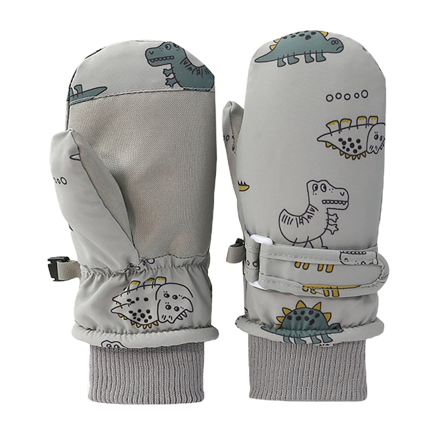 GXWEA Gloves For Kids Toddler Skis Kids Gloves Winter Gloves Thick Gloves Stretchy Warm Gloves Boys Girl 6-24 Months AHA5 kids snow gloves Grey