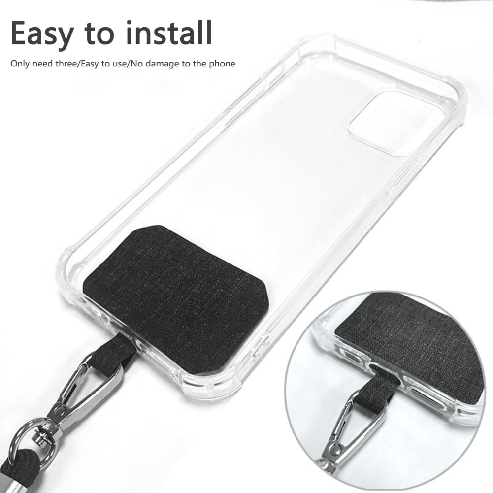 Universal Cell Phone Lanyard,Crossbody Lanyard with Adjustable Nylon Neck Strap for Most Mobile Phone Black