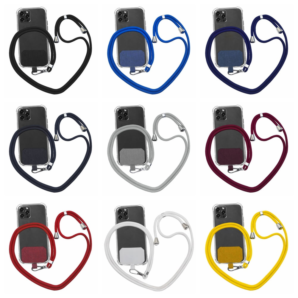 Universal Cell Phone Lanyard,Crossbody Lanyard with Adjustable Nylon Neck Strap for Most Mobile Phone, Black Red Wine