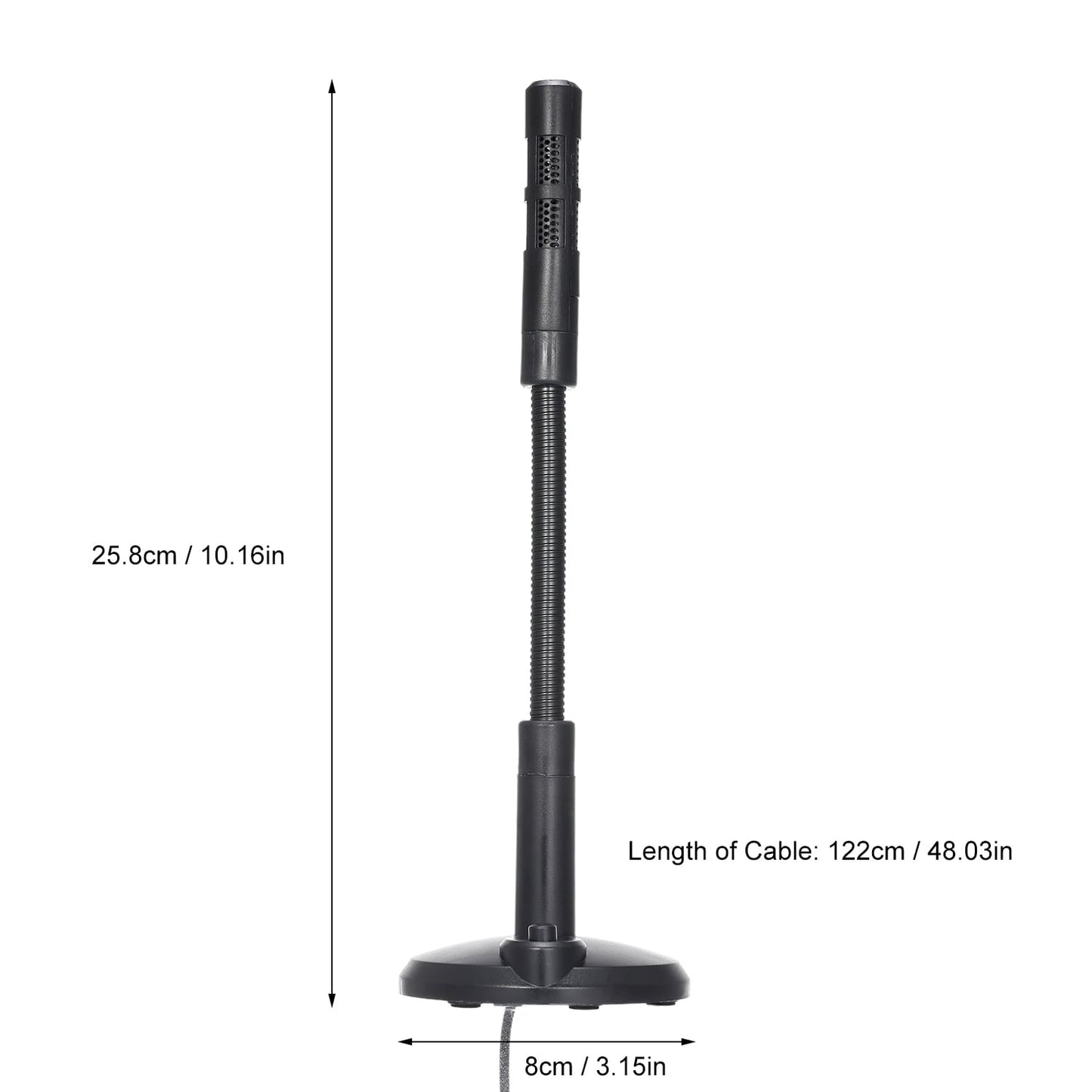 Anself USB Desktop Microphone Plug &Play PC Computer Mic for Computer Gaming Recording Chatting Singing Meeting