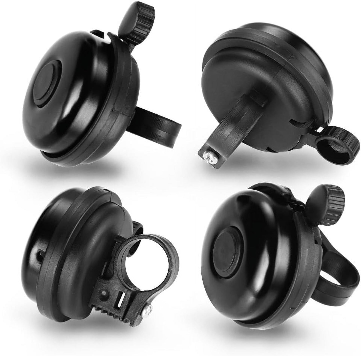 ZHUYING 2 pack Classic Bike Bell, Aluminum Bicycle Bell, Loud Crisp Clear Sound Bicycle Bike Bell for Adults Kids 2black