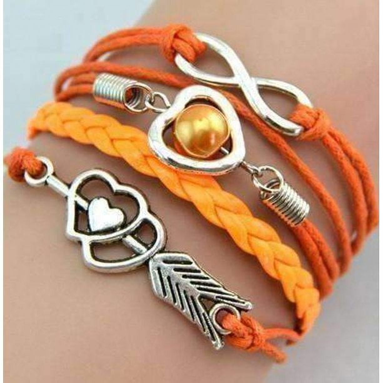 Bracelets for Women Friendship Leather Bracelet Gift Hand Jewelry for Woman or A Girl - There are Many Colors to Choose From Black & Red