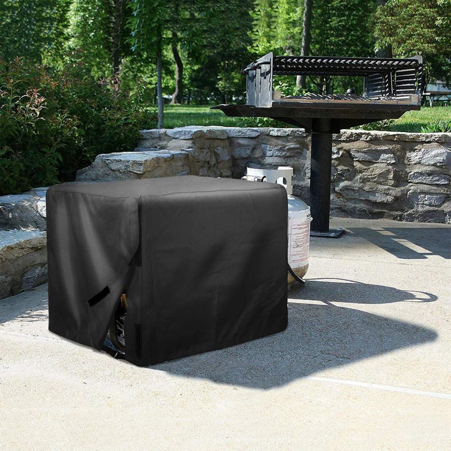 Universal Generator Cover for 5500-15000 Watt Waterproof Heavy Duty 600D Oxford Fabric Covers Black 26"x20"x20"(LxWxH)