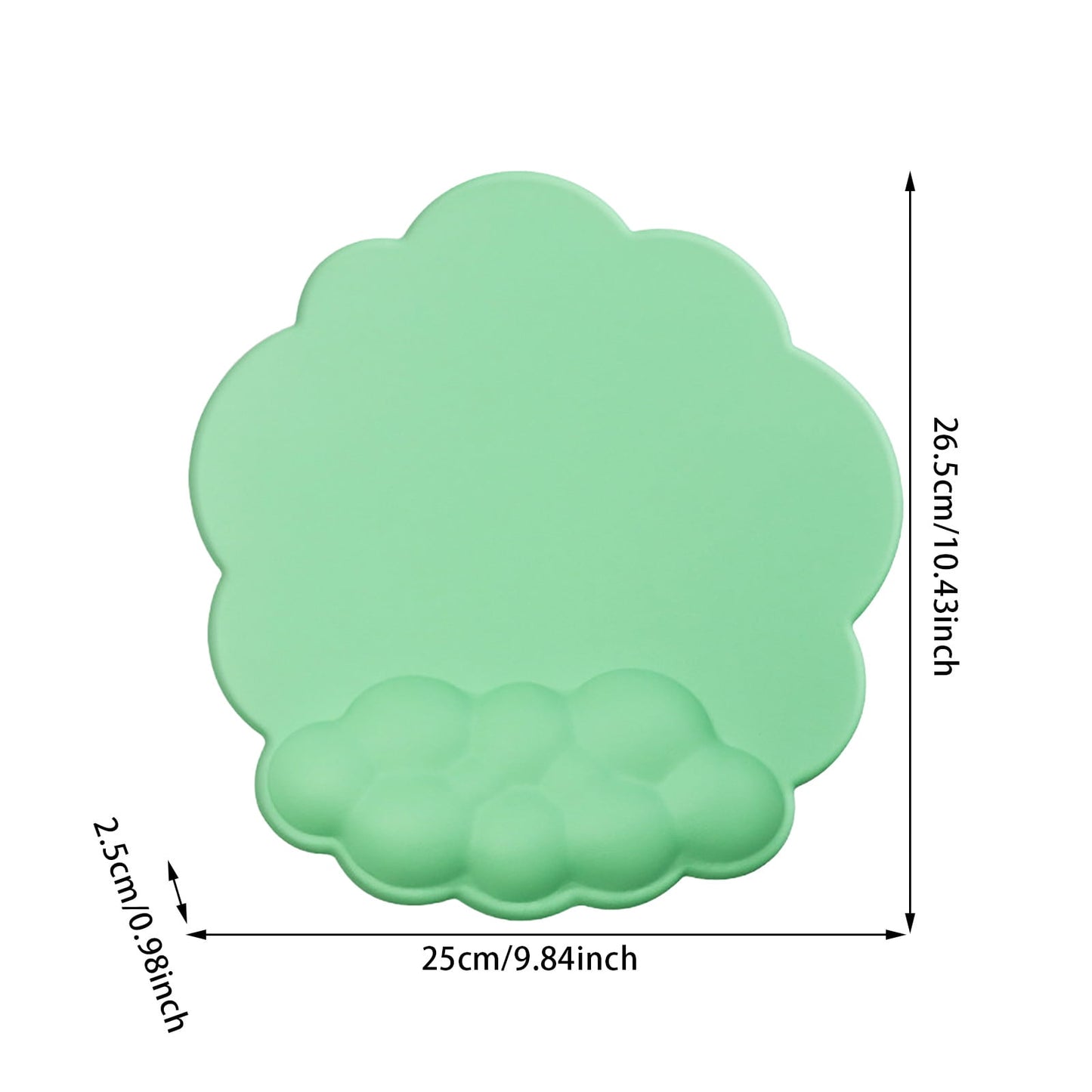 GHSOHS Ergonomic Mouse Pad with Wrist Support Cute Cloud Shape Wrist Pad Memory Cotton Keyboard Hand Rest Non Slip Wrist Pad Non-Slip Mousepad for Computer Laptop J
