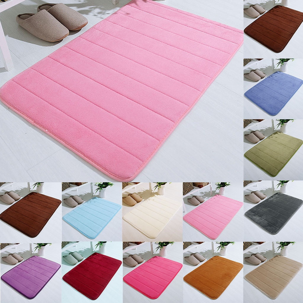 Tyidzon Soft Absorbent Bath Mat Non Slip Bathroom Rugs Quick Dry Washable Bathroom Rug for Home Bathroom Entrance Shower Floor 20 x 32 Inch Pink