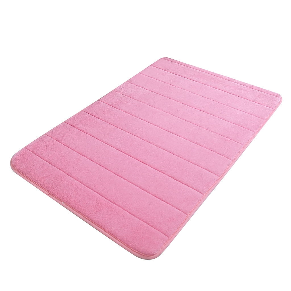 Tyidzon Soft Absorbent Bath Mat Non Slip Bathroom Rugs Quick Dry Washable Bathroom Rug for Home Bathroom Entrance Shower Floor 20 x 32 Inch Pink
