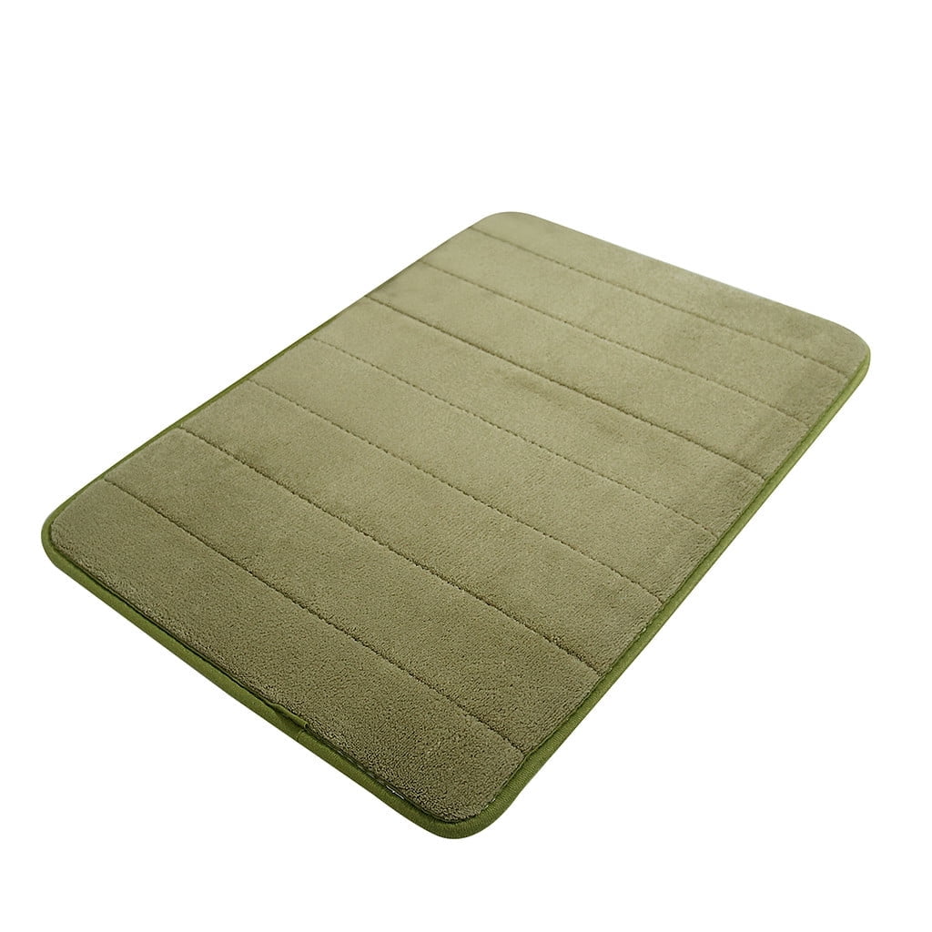 Dmlowu Bathroom Rugs - Ultra Absorbent Non-Slip Floor Bath Mat, Super Soft Shower Mat for Bath Tub, Machine Washable 16x24" (Brown) #A-Green