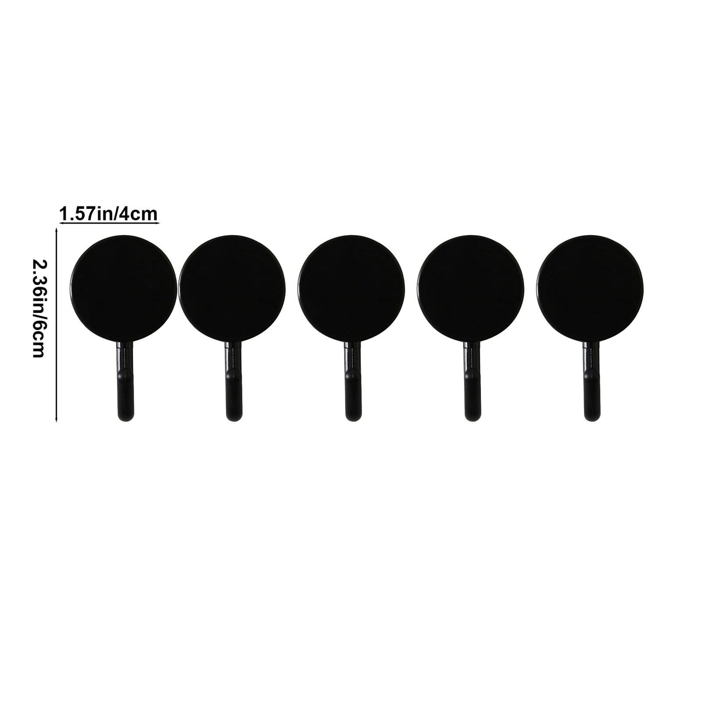 Clearance! PALIFEUR 12 Pcs Wall Hooks for Hanging, Circle Heavy Duty Hook, Self Adhesive Waterproof Transparent Towel Hooks, Adhesive Hooks for Bathroom Kitchen Home Wall Black