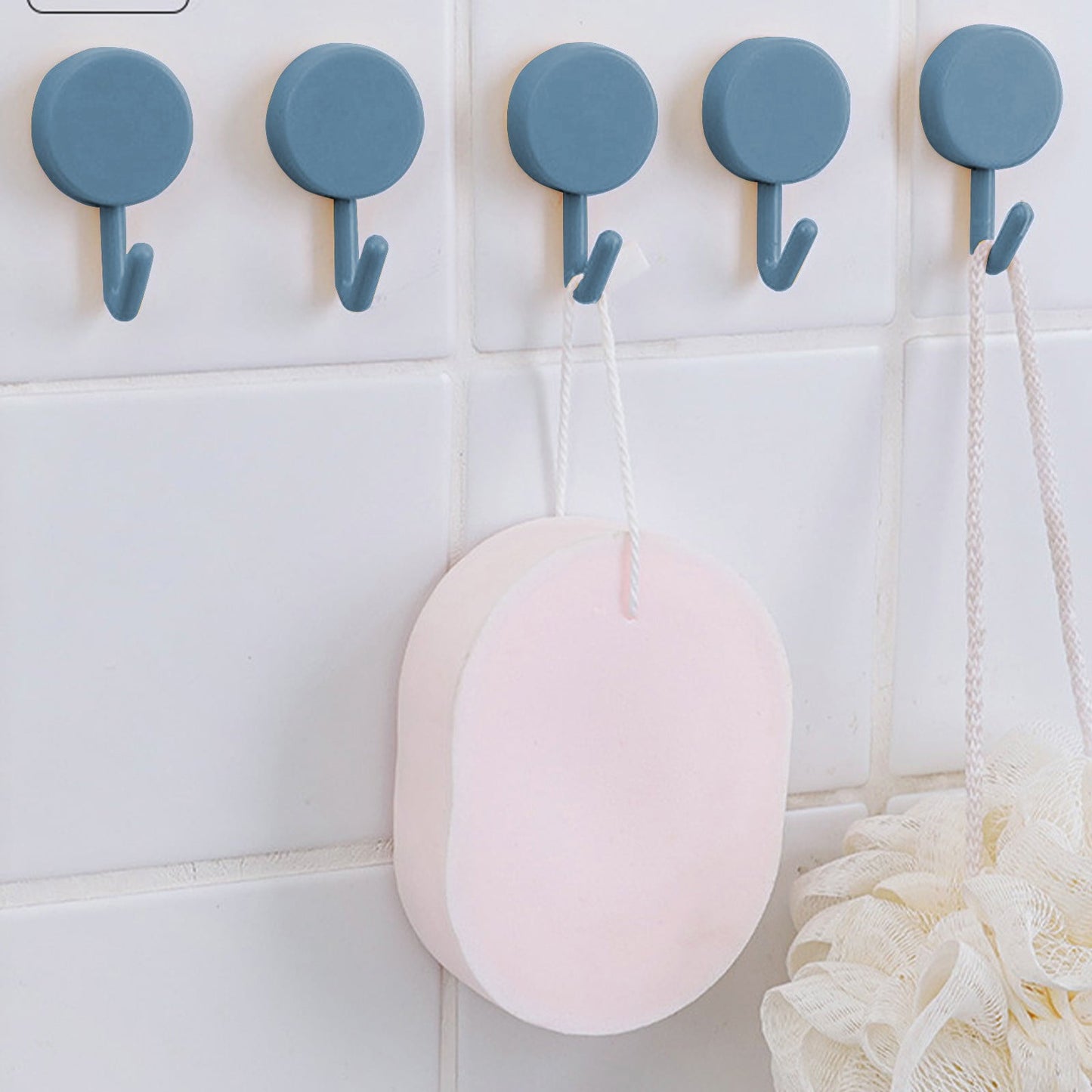 Clearance! PALIFEUR 12 Pcs Wall Hooks for Hanging, Circle Heavy Duty Hook, Self Adhesive Waterproof Transparent Towel Hooks, Adhesive Hooks for Bathroom Kitchen Home Wall White
