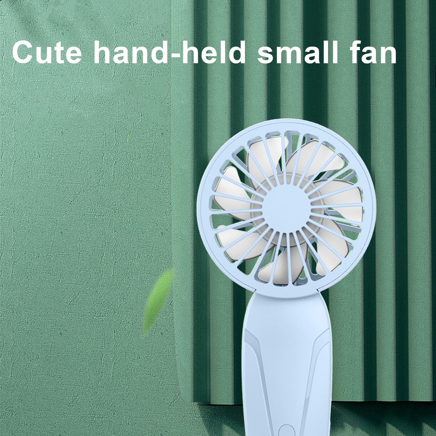 PALIFEUR Mini Handheld Fan, Cute Lightweight Portable Fan, USB Charging Mini Fan for Girl & Women Summer Gift, 3 Speed Small Hand Fan for Travel School Home Beach, 5.9x2.95 Inch Blue