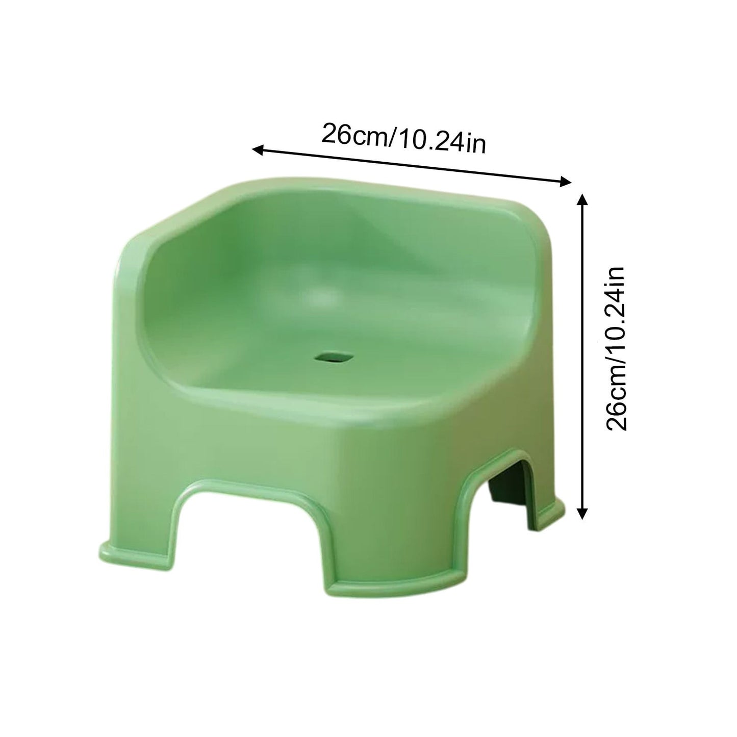 Wzzjkit Bathroom Small Stool Plastic Stool Children's Stool Home Stepping Non Slip Thickened Plastic Stool Baby Low Stool Bathing Stool Green