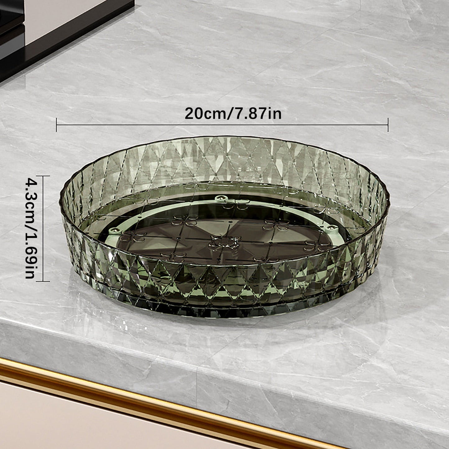 Xuniizn Multipurpose Lazy Susan Organizer - 360 Rotating Spice Rack Turntable for Kitchen Cabinet Storage & Table Top Display Green