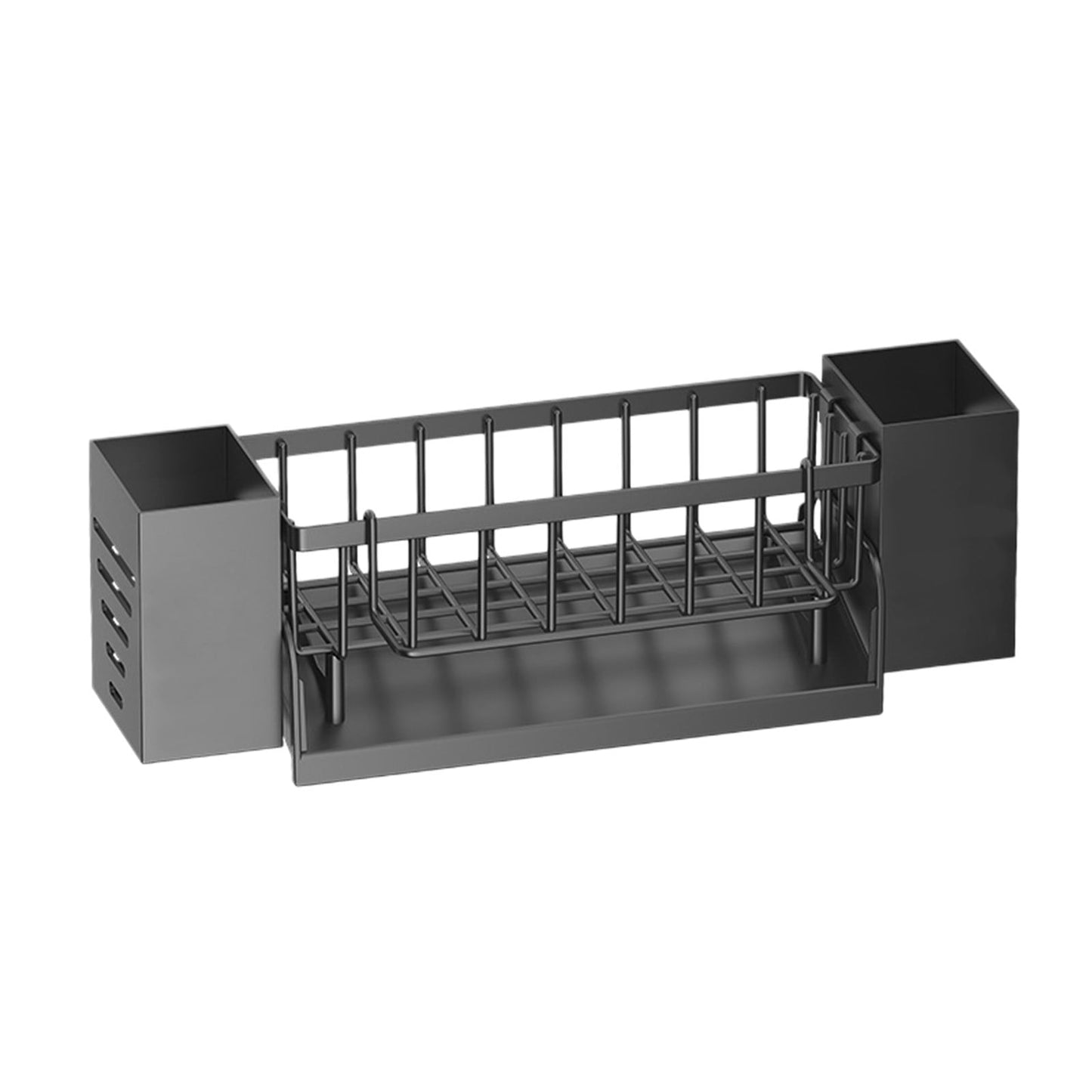 Xuniizn Pantry Organizers and Storage - Kitchen Organizers and Storage Rack, Sink Countertop Multifunctional Holder for Rags, Chopsticks, Knives & Forks - Kitchen Organization & Storage Solution Black