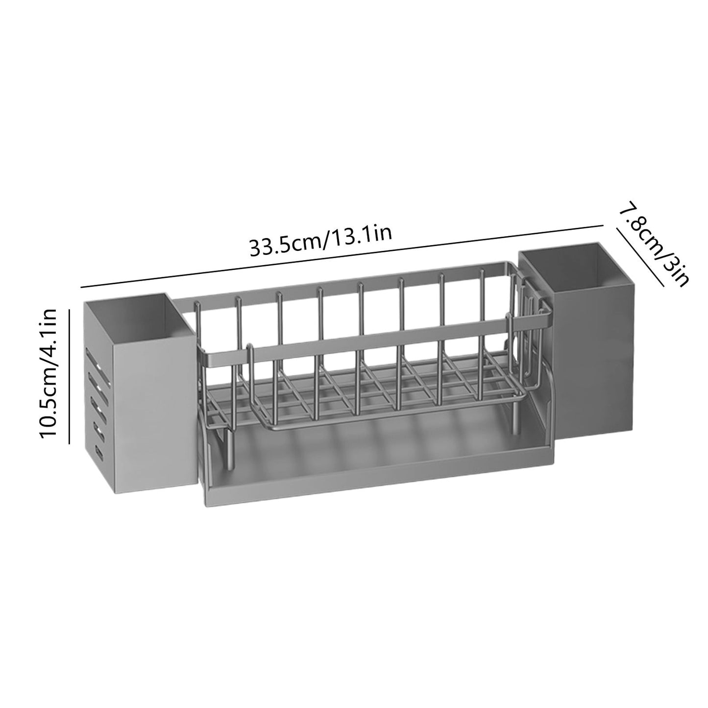 Xuniizn Pantry Organizers and Storage - Kitchen Organizers and Storage Rack, Sink Countertop Multifunctional Holder for Rags, Chopsticks, Knives & Forks - Kitchen Organization & Storage Solution Gray